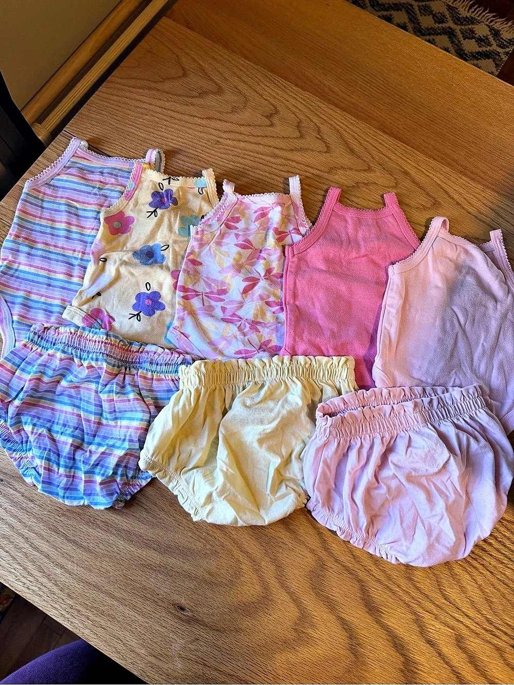 Baby Girl Tank Top Bodysuits & Bloomers 0-3M